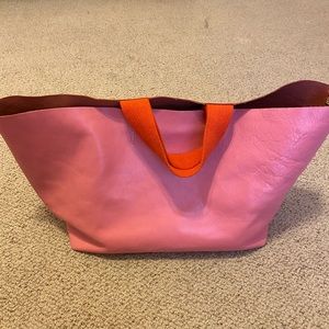 Clare V Bateau Tote Pink.